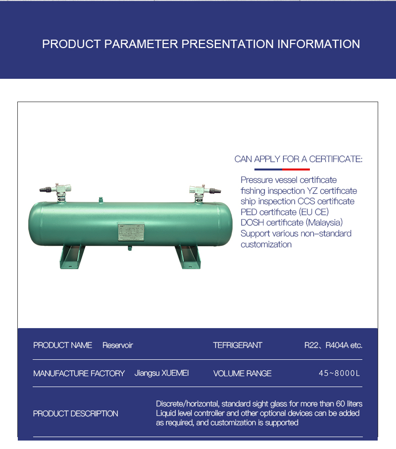 Horizontal liquid reservoir